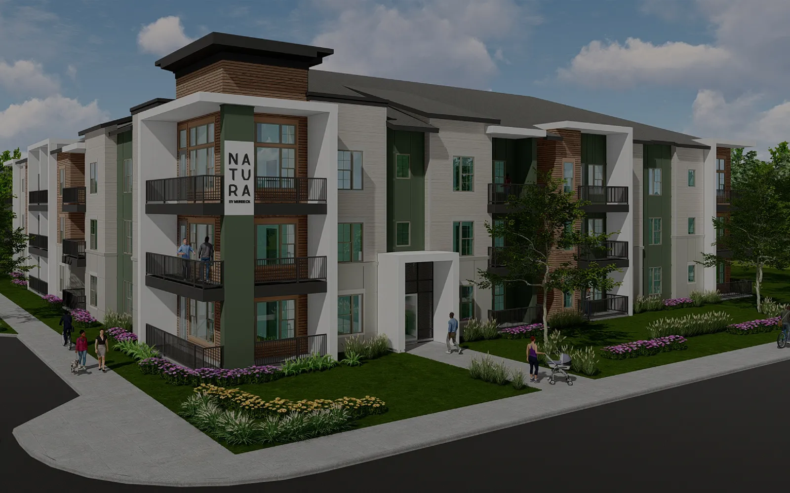 rendering of apartment building exterior