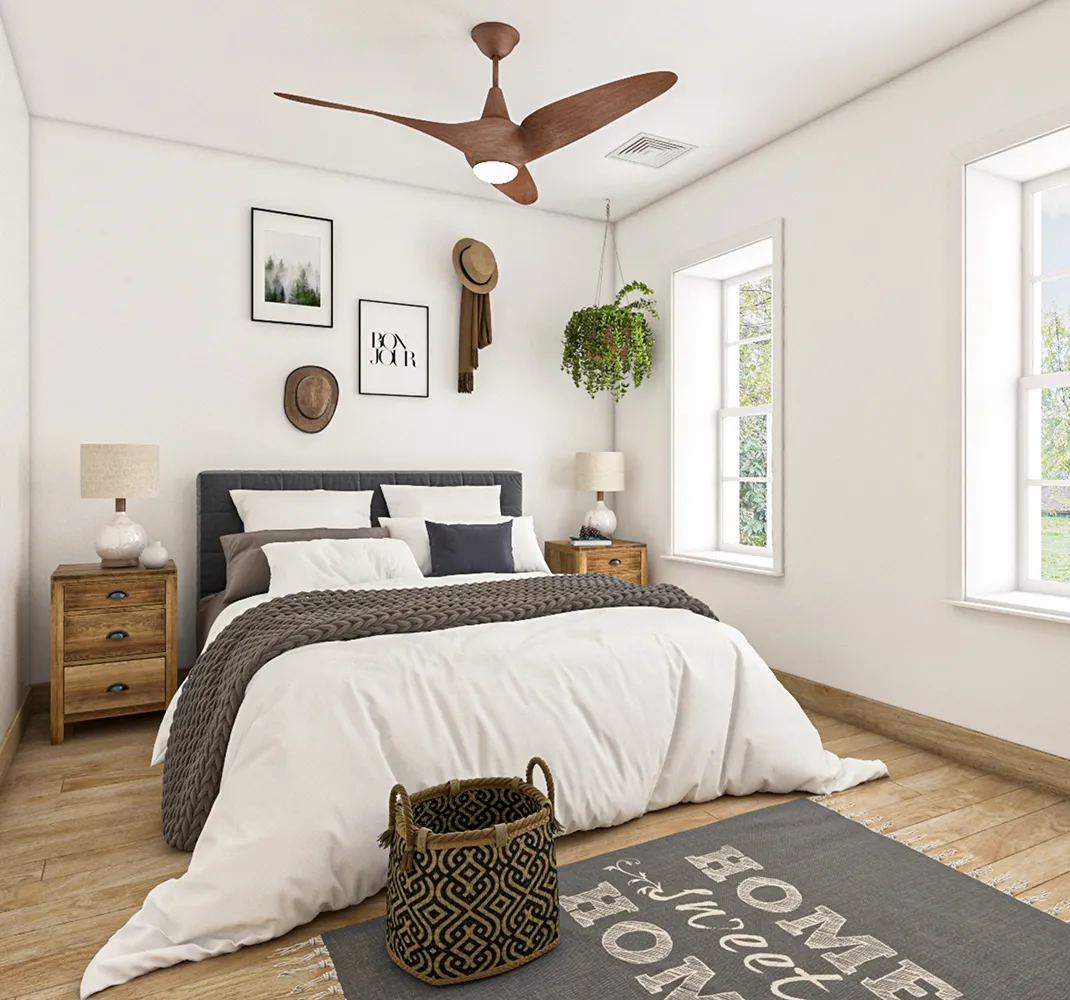 bedroom with ceiling fan